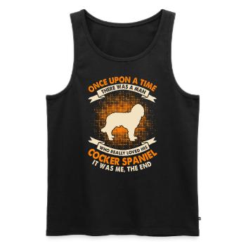 Once upon a time - Cocker Spaniel - Men's Premium Organic Tank Top - black - Front - Michal (187cm)