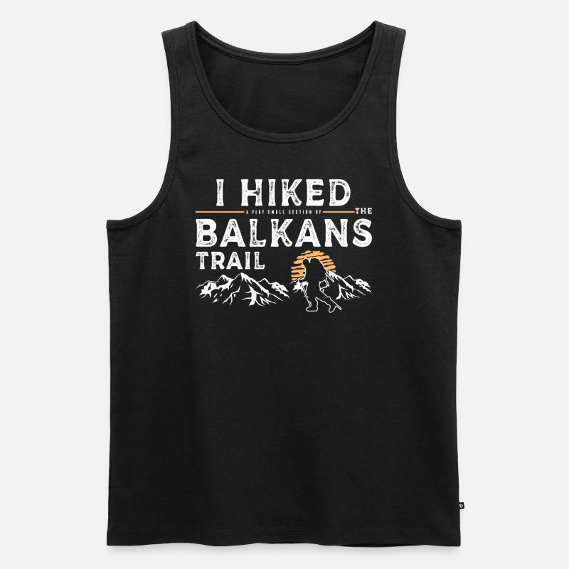 Wanderte - Balkan - Männer Premium Bio Tank Top - Schwarz
