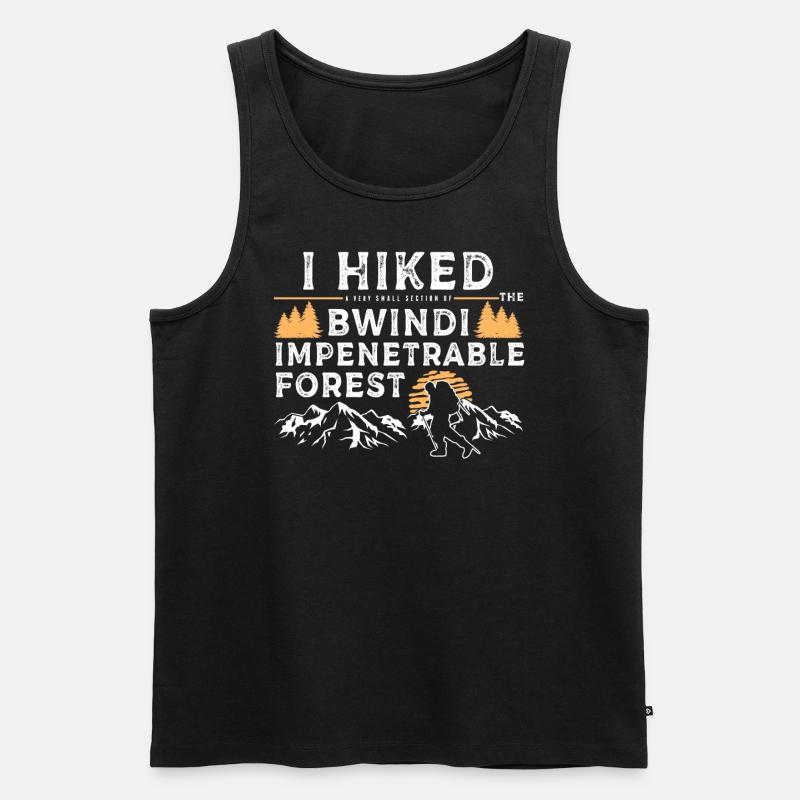 Gewandert - Undurchdringlicher Wald - Männer Premium Bio Tank Top - Schwarz