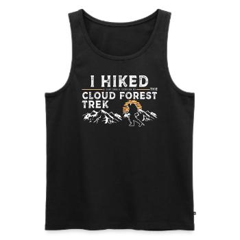 Hiking - Cloud Forest Trek - Men's Premium Organic Tank Top - black - Front - AI Model Male 178 light (178cm)