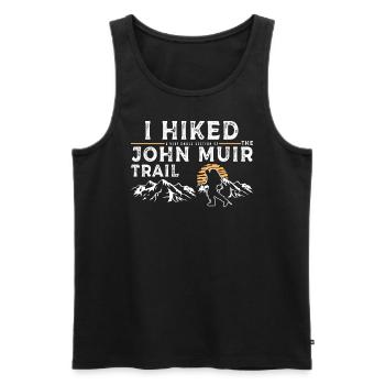 Wanderte - John Muir Trail - Männer Premium Bio Tank Top - Schwarz - Vorne - AI Model Male 178 light (178cm)