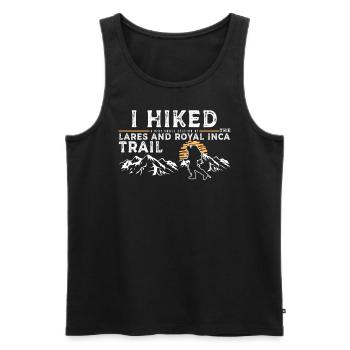 Wanderte - Lares Und Royal Inca Trail - Männer Premium Bio Tank Top - Schwarz - Vorne - Michal (187cm)