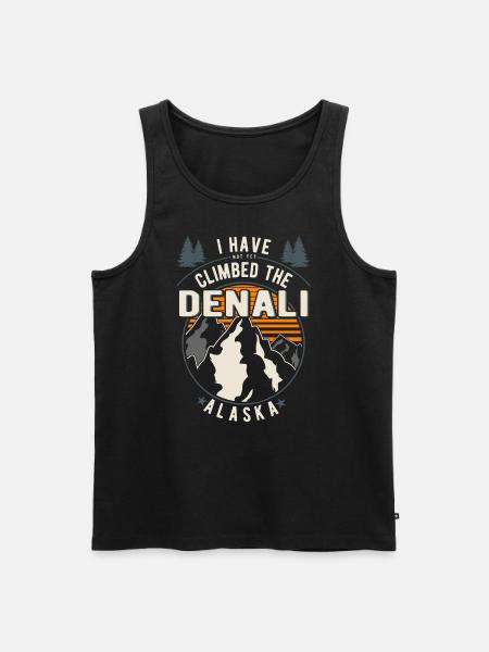 Hikers - Climbers Hiking Denali - Men's Premium Organic Tank Top - black