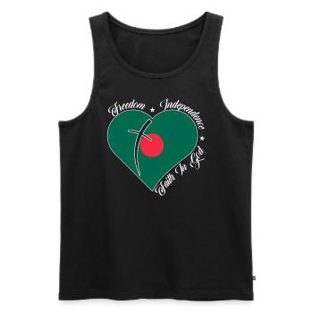 Freiheit Glaube An Gott - Bangladesch - Männer Premium Bio Tank Top - Schwarz - Vorne - AI Model Male 178 light (178cm)
