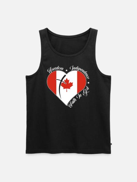 Freedom Faith in God - Canada - Men's Premium Organic Tank Top - black