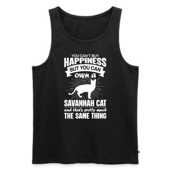 Kann Eine Savannah-Katze Kaufen - Männer Premium Bio Tank Top - Schwarz - Vorne - AI Model Male 178 light (178cm)