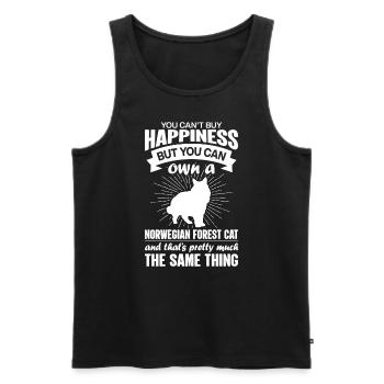 Kann Eine Norwegische Waldkatze Kaufen - Männer Premium Bio Tank Top - Schwarz - Vorne - AI Model Male 178 light (178cm)