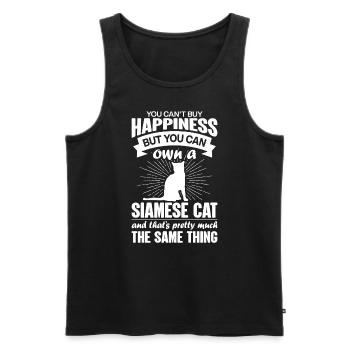 Peut acheter un chat siamois - Débardeur bio Premium Homme - noir - Devant - Michal (187cm)