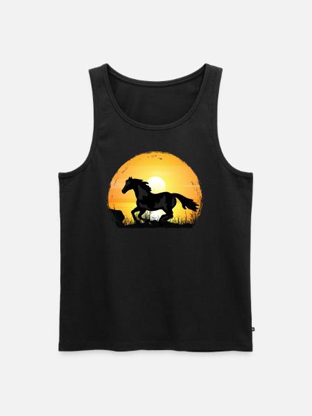 Sunset - Paint Horse - Men's Premium Organic Tank Top - black