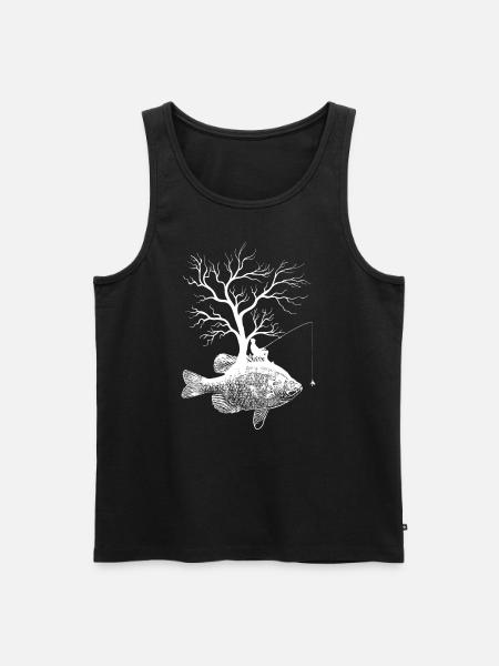 Graphic Tree - Fish Bluegill - Men's Premium Organic Tank Top - black