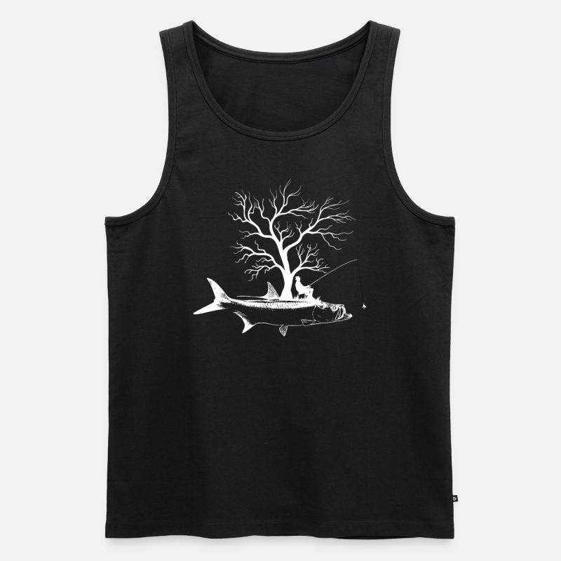 Graphic Tree - Fish Tarpon - Men's Premium Organic Tank Top - black