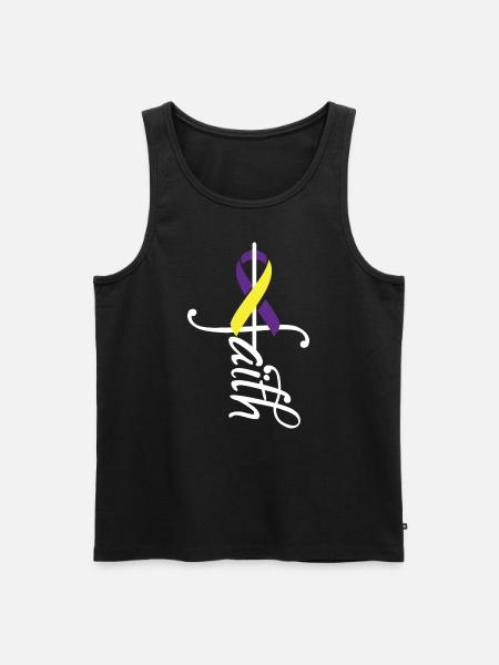 Ribbon Bladder Cancer Awareness - Men's Premium Organic Tank Top - black