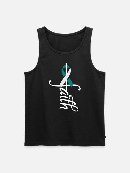 Cervical Cancer Awareness Awareness - Men's Premium Organic Tank Top - black