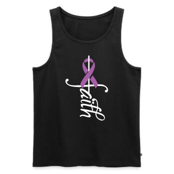 Ribbon Leiomyosarkom Krebsbewusstsein - Männer Premium Bio Tank Top - Schwarz - Vorne - Michal (187cm)