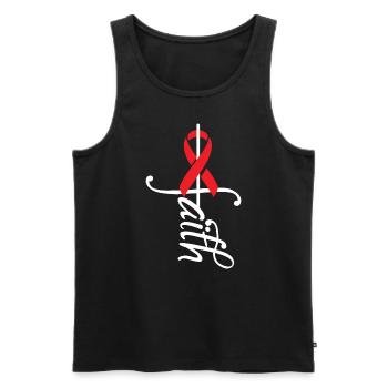 Awareness of Ribbon Stroke Disease - Men's Premium Organic Tank Top - black - Front - Michal (187cm)