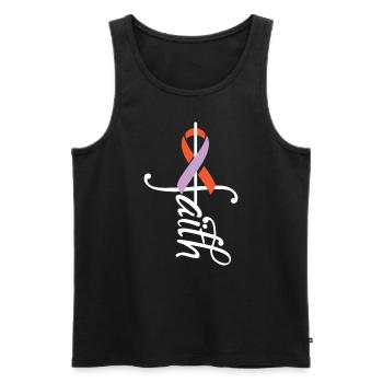 Ribbon Psoriatic Arthritis Awareness - Men's Premium Organic Tank Top - black - Front - AI Model Male 178 light (178cm)