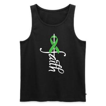 Sensitization of Bänderkidney disease - Men's Premium Organic Tank Top - black - Front - AI Model Male 178 light (178cm)