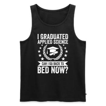 I graduated in Applied Science - Men's Premium Organic Tank Top - black - Front - Michal (187cm)