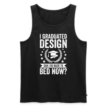 Ich Habe Design Studiert - Männer Premium Bio Tank Top - Schwarz - Vorne - AI Model Male 178 light (178cm)