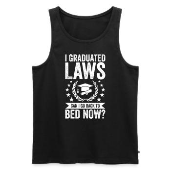 Ich Habe Jura Studiert - Männer Premium Bio Tank Top - Schwarz - Vorne - AI Model Male 178 light (178cm)