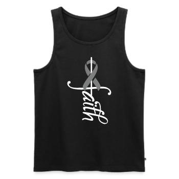 Band-Asthma-Bewusstsein - Männer Premium Bio Tank Top - Schwarz - Vorne - Michal (187cm)