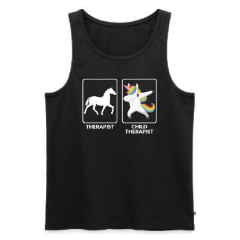 Funny children's therapist - Men's Premium Organic Tank Top - black - Front - Michal (187cm)