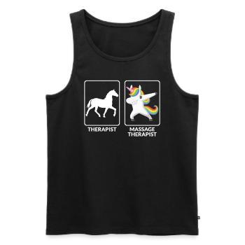 Funny massage therapist - Men's Premium Organic Tank Top - black - Front - Michal (187cm)