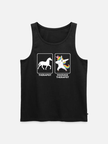 Lustige Massagetherapeutin - Männer Premium Bio Tank Top - Schwarz