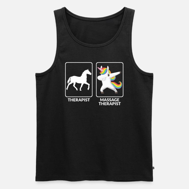 Lustige Massagetherapeutin - Männer Premium Bio Tank Top - Schwarz