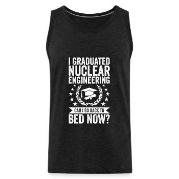 I have completed nuclear engineering - Men's Premium Organic Tank Top - charcoal grey - Front - Alexander (188cm)