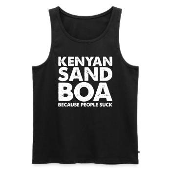 Les gens sucent Le serpent de sable kenyan - Débardeur bio Premium Homme - noir - Devant - Michal (187cm)