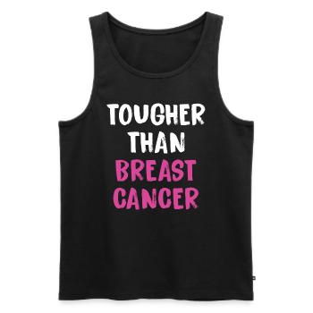 Härter Als Brustkrebs - Männer Premium Bio Tank Top - Schwarz - Vorne - Michal (187cm)