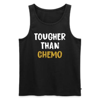 Härter Als Chemotroschenkrebs - Männer Premium Bio Tank Top - Schwarz - Vorne - Michal (187cm)