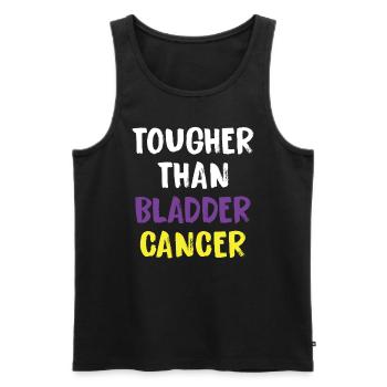 Plus dur que le cancer de la vessie - Débardeur bio Premium Homme - noir - Devant - AI Model Male 178 light (178cm)