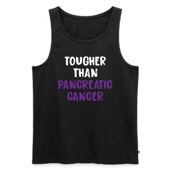 Härter Als Bauchspeicheldrüsenkrebs - Männer Premium Bio Tank Top - Schwarz - Vorne - Michal (187cm)