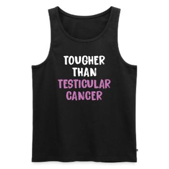 Plus dur que le cancer du testicule - Débardeur bio Premium Homme - noir - Devant - Michal (187cm)