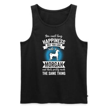 Riding - Morgan Horse - Men's Premium Organic Tank Top - black - Front - AI Model Male 178 light (178cm)