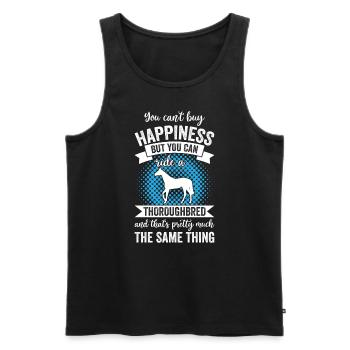 Riding - Thoroughbred Horse - Men's Premium Organic Tank Top - black - Front - AI Model Male 178 light (178cm)