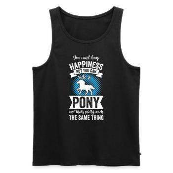 Riding - Pony Horse - Men's Premium Organic Tank Top - black - Front - Michal (187cm)