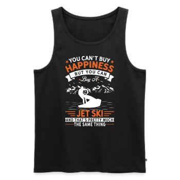 Glück Kann Man Nicht Kaufen, Außer Jetski - Männer Premium Bio Tank Top - Schwarz - Vorne - Michal (187cm)