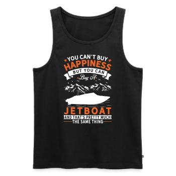 Je ne peux pas acheter de chance, mais Jetboat - Débardeur bio Premium Homme - noir - Devant - Michal (187cm)