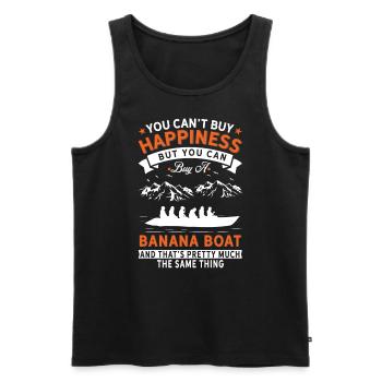 You can't buy happiness, but banana boat - Men's Premium Organic Tank Top - black - Front - Michal (187cm)