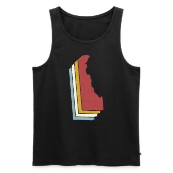 USA State - Vintage Map Delaware - Männer Premium Bio Tank Top - Schwarz - Vorne - AI Model Male 178 light (178cm)