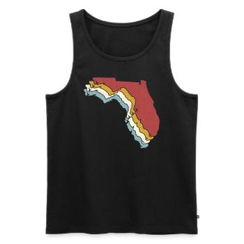 USA State - Vintage Map Florida - Men's Premium Organic Tank Top - black - Front - AI Model Male 178 light (178cm)
