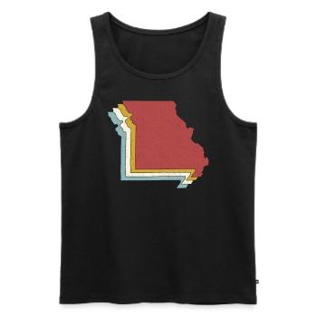 USA State - Vintage Map Missouri - Männer Premium Bio Tank Top - Schwarz - Vorne - Michal (187cm)