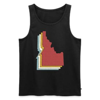 USA State - Vintage Map Idaho - Männer Premium Bio Tank Top - Schwarz - Vorne - Michal (187cm)
