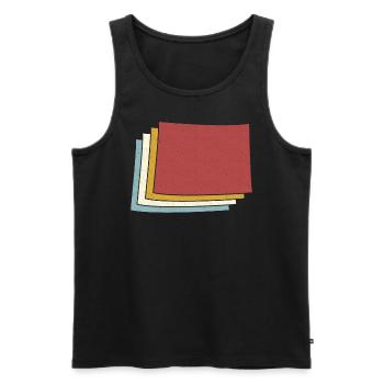 USA State - Vintage Map Colorado - Männer Premium Bio Tank Top - Schwarz - Vorne - Michal (187cm)