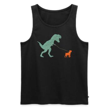 Vintage T-Rex - Men's Premium Organic Tank Top - black - Front - Michal (187cm)