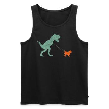 Vintage T-Rex - Débardeur bio Premium Homme - noir - Devant - AI Model Male 178 light (178cm)