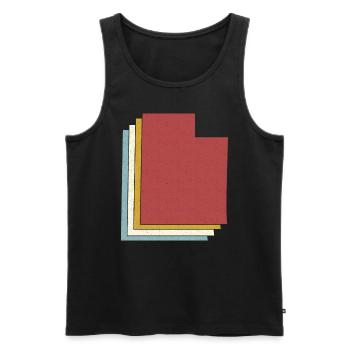 US-Bundesstaat - Vintage Karte Utah - Männer Premium Bio Tank Top - Schwarz - Vorne - Michal (187cm)